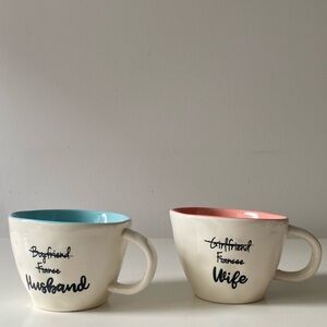 Mug Set - Engagement/Wedding Gift - Boyfriend to Husband & Girlfriend to Wife